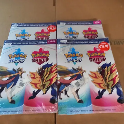 LOT OF 4 POKEMON SWORD AND SHIELD OFFICIAL STRATEGY GUIDES