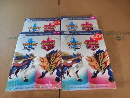 LOT OF 4 POKEMON SWORD AND SHIELD OFFICIAL STRATEGY GUIDES