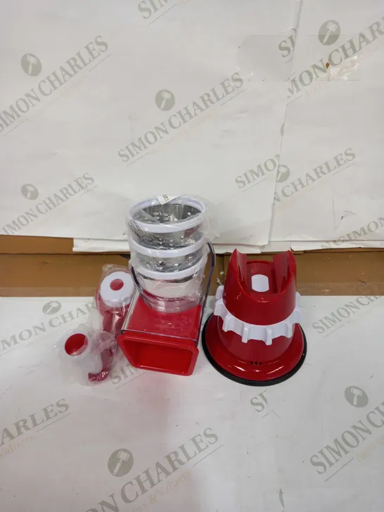 COOK'S ESSENTIALS GRATER & SLICER - RED 