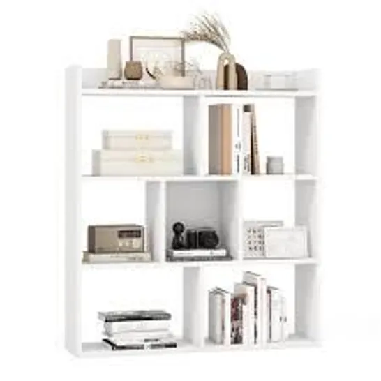 BOXED 7 CUBES OPEN-BACK BOOKSHELF WITH ANTI-TOPPLING DEVICES - WHITE