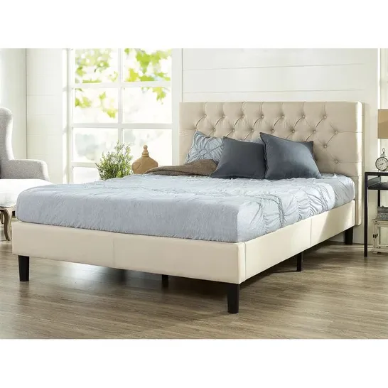 BOXED ROGER UPHOLSTERED PLATFORM BED