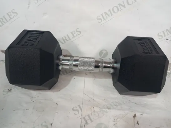 BODY REVOLUTION 10KG RUBBER HEX DUMBBELL