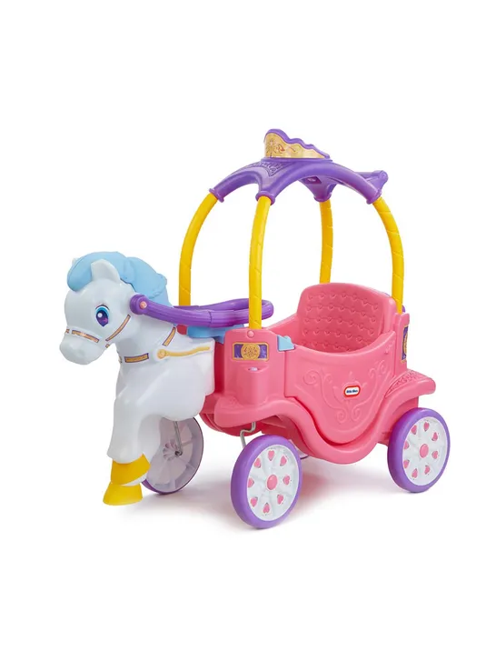 BOXED LITTLE TIKES PRINCESS COSY HORSE CHARIOT  (BOX WATER DAMAGED)  RRP £134.99