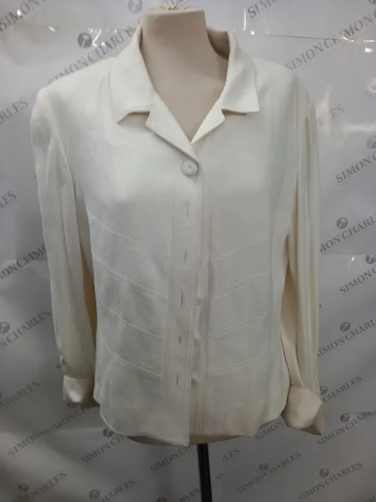 CAROLINE CHARLES CREAM JACKET - UK 16