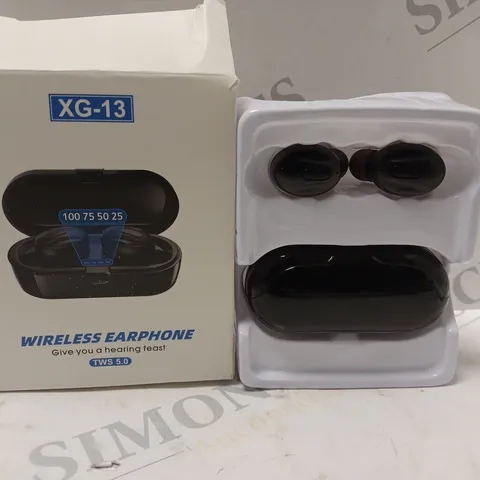 BOXED XG-13 WIRELESS EARPHONES IN BLACK