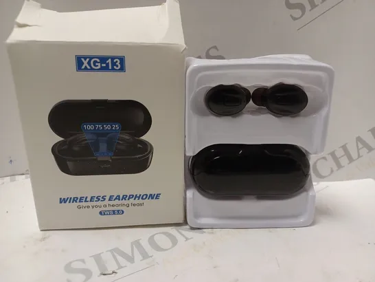 BOXED XG-13 WIRELESS EARPHONES IN BLACK