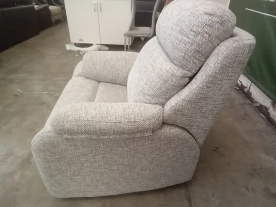 DESIGNER G PLAN MADE KINGSBURY ELECTRIC RECLINER CHAIR - REMCO LIGHT GREY FABRIC 