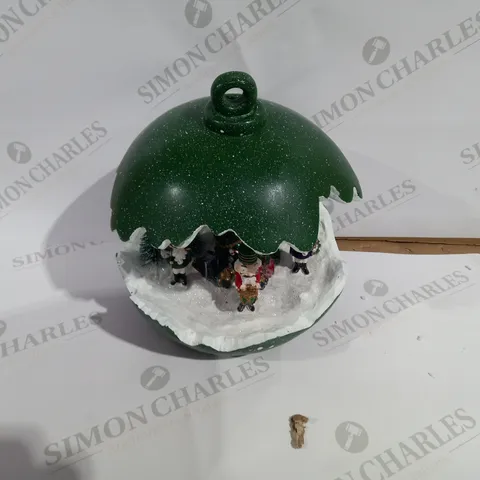 SANTAS EXPRESS PRE-LIT SPHERE WITH CHRISTMAS CHARACTER SCENE