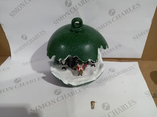 SANTAS EXPRESS PRE-LIT SPHERE WITH CHRISTMAS CHARACTER SCENE