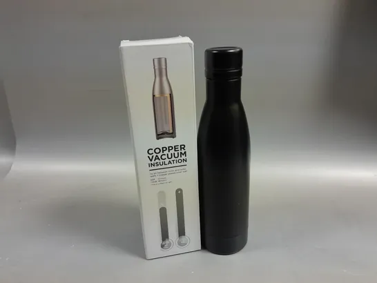 BOXED COPPER VACUUM INSULATION FLASK IN BLACK