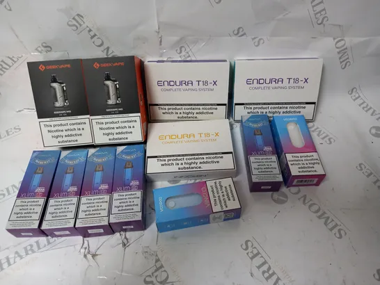 APPROXIMATELY 12 ASSORTED VAPES INCLUDING VOOPOO, INNOKIN, OXVA