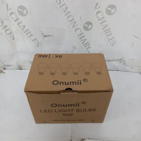 BOXED ONUMII 9W BULBS X6