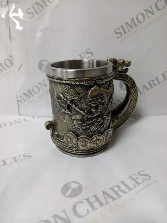 BOXED COLLECTIBLE MEDIEVAL NORSE VIKING SHIP MUG 500ML 