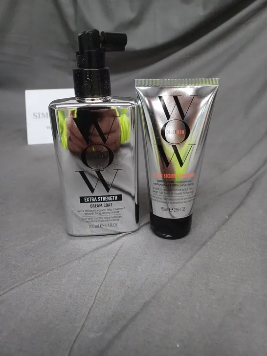 LOT OF 2 WOW HAIR PRODUCTS TO INCLUDE SHAMPOO AND LEAVE IN TREATMENT