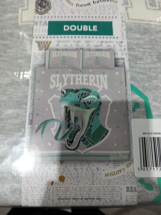 BRAND NEW BAGGED SET OF 3 HARRY POTTER SLYTHERIN DOUBLE EASY CARE DUVET SETS