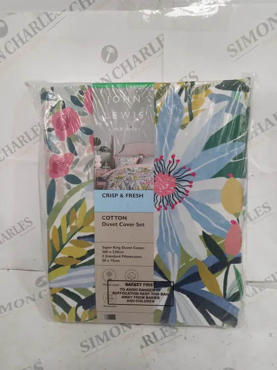 JOHN LEWIS CRISP&FRESH COTTON DUVET COVER SET 