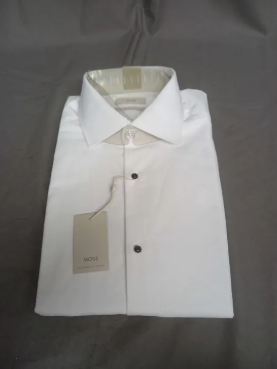 MOSS SLIM FIT WHITE SHIRTS - 14.5