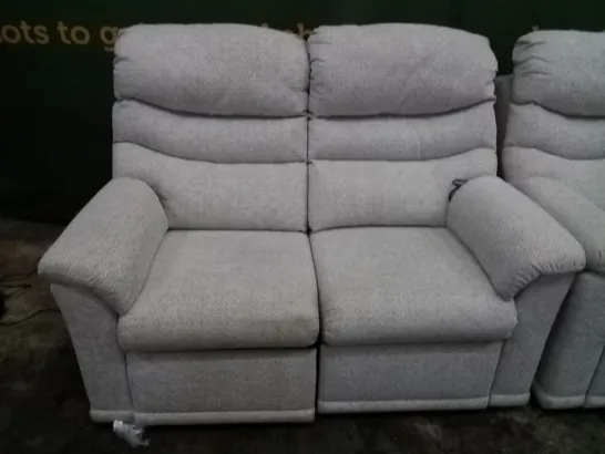 2 DESIGNER G PLAN MADE MALVERNNEBULAR PEBBLE DOUBLE RECLINING TWO SEATER SOFAS