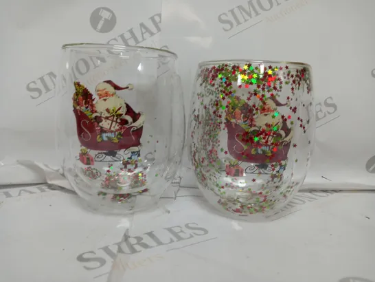 MR CHRISTMAS SET OF 2 FESTIVE GLASSES