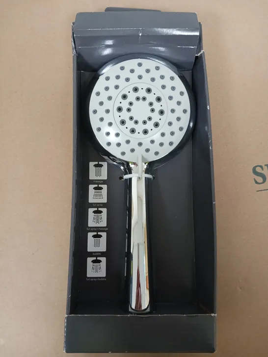 CHROME EFFECT 5 FUNCTION SHOWER HEAD 