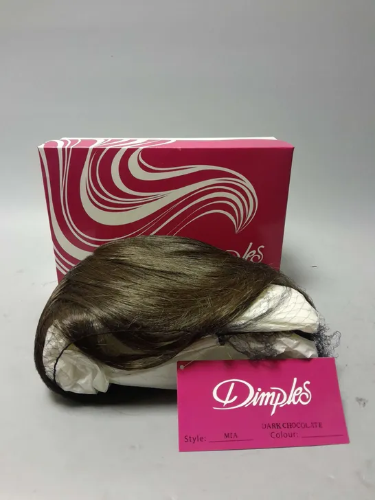 BOXED DIMPLES 5 INCH BOB WIG IN DARK CHOCOLATE BROWN
