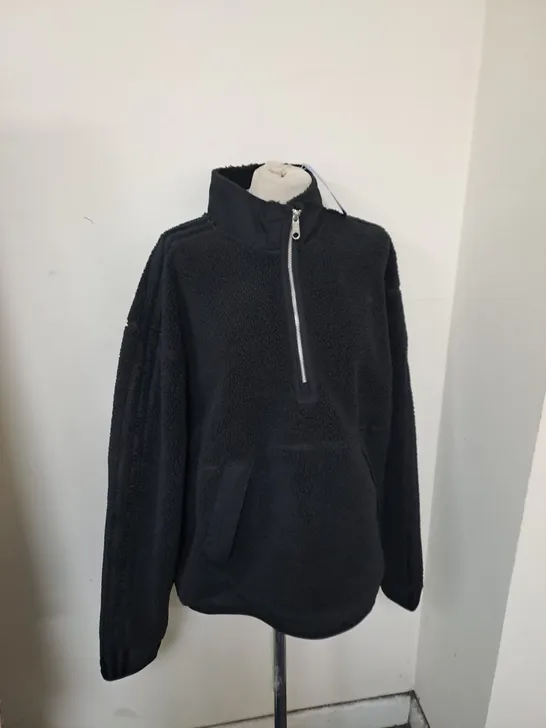 ADIDAS BLACK FLEECE 1/2 ZIP SIZE LARGE 