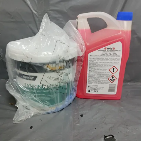 2 ASSORTED LIQUIDS TO INCLUDE TANKING MEMBRANE AND LIQUID COOLANT - COLLECTION ONLY