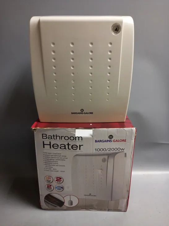 BOXED BARGAINS-GALORE BATHROOM HEATER 1000/2000W 