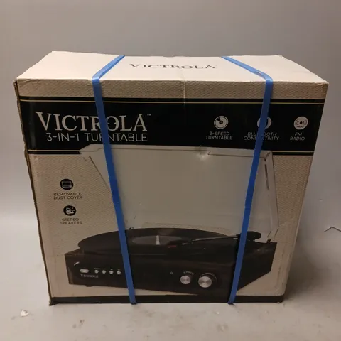 BOXED VICTORIA VTA-65 3-IN-1 TURNTABLE