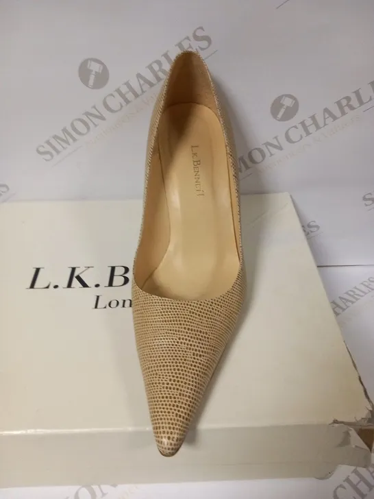 BOXED L.K. BENNET LONDON SELINA SOFT GOLD SIZE EU 39