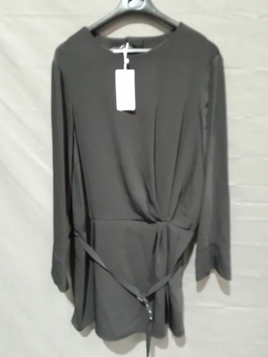 MANGO BELTED LONG SLEEVE TOP - XL