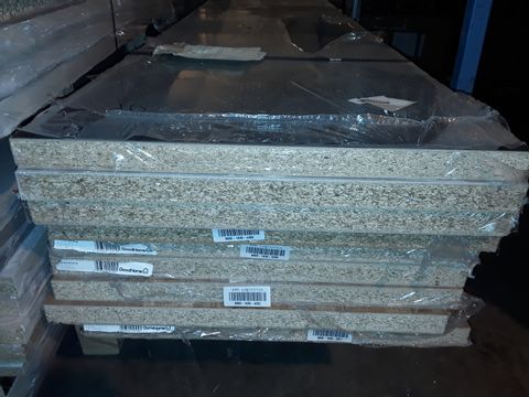 PALLET CONTAINING 9 ASSORTED LAMINATE KITCHEN WORKTOPS - ALL APPROXIMATELY 3000X620X38MM