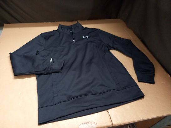 UNDER ARMOUR BLACK QUARTER ZIP JUMPER - LG