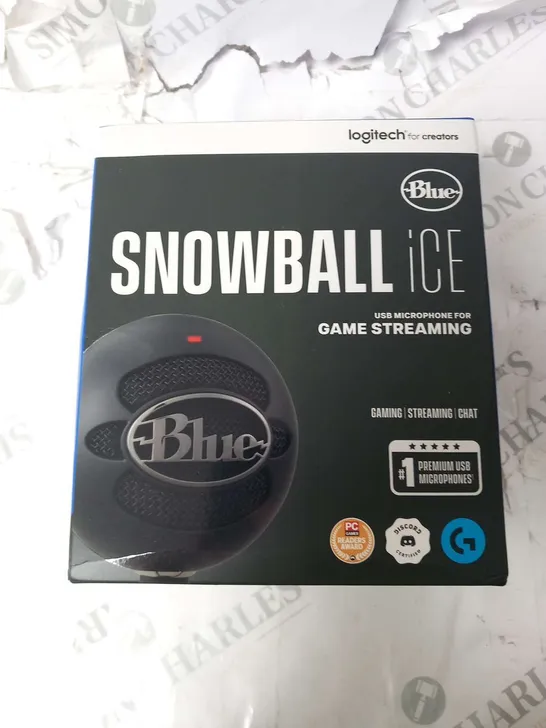 BOXED LOGITECH FOR CREATORS BLUE SNOWBALL ICEUSB MICROPHONE FOR GAME STREAMING