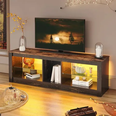 BOXED NABRIA TV STAND FOR TVS UP TO 55" - DARK BROWN (1 BOX)