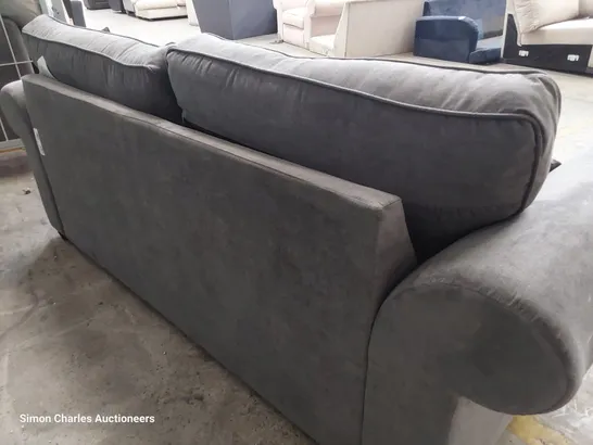 DESIGNER WILLIAM THREE SEATER SOFA GREY FABRIC 