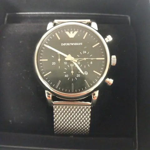 BOXED EMPORIO ARMANI MENS CHRONGRAPH WRIST WATCH