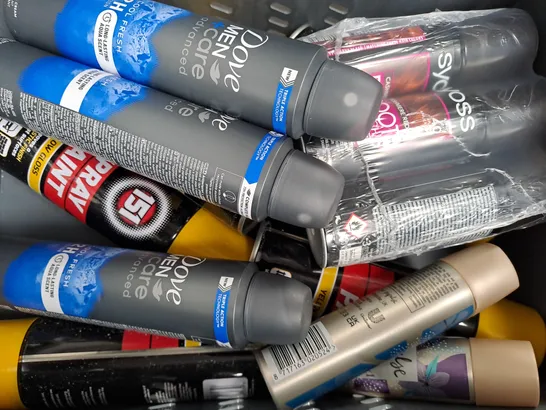 APPROXIMATELY 10 ASSORTED AEROSOL ITEMS IN INCLUDE AIR FRESHENER, SPRAY PAINT, ANTI-PERSPIRANT, ETC - COLLECTION ONLY