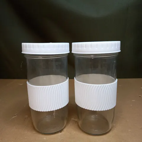 SET OF 2 GLASS CUPS