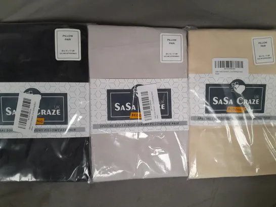 BOX OF APPROXIMATELY 15 ASSORTED SASA CRAZE BEDDING ITEMS IN VARIOUS STYLES AND COLOURS