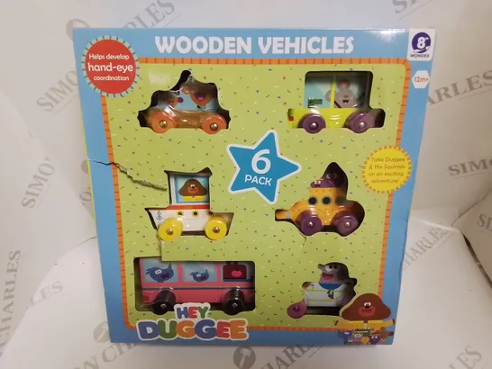 HEY DUGGEE 6-PACK WOODEN VEHICLES