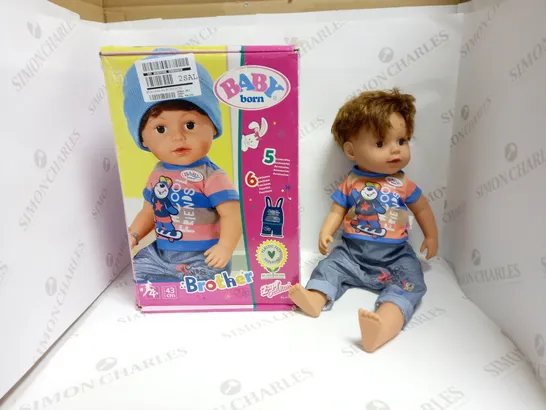 BABY BORN BROTHER 43CM DOLL RRP £59.99