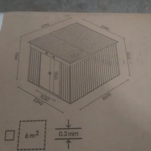 BOXED BASIC METAL MONOPENT ROOF SHED