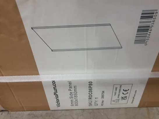 BOXED GRADE 1 VICTORIA PLUMBING 6MM SIDE PANEL 800X1850