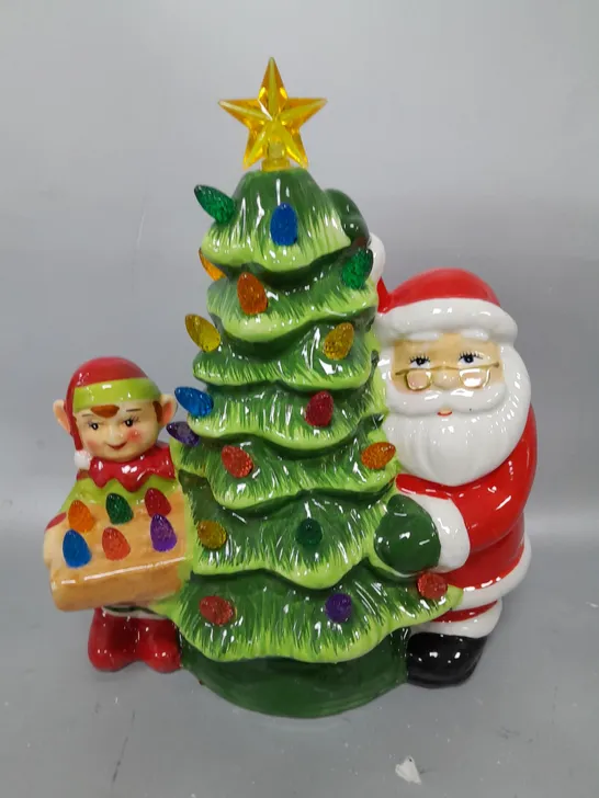 MR CHRISTMAS NOSTALGIC TREE WITH SANTA & ELF