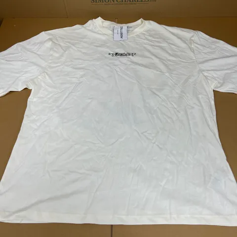 COLLUSION GRAPHIC TEE IN WHITE SIZE LARGE