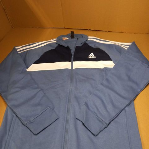 ADIDAS TRACKSUIT TOP IN BLUE SIZE LARGE
