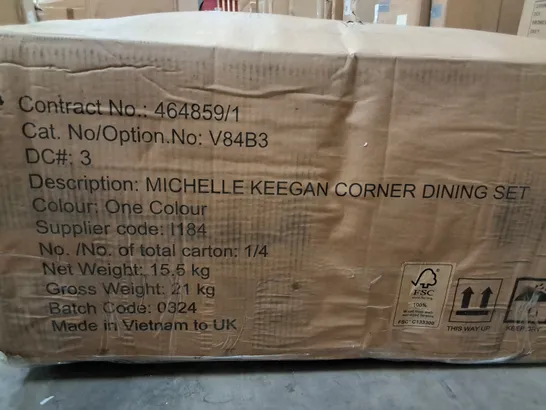 BOXED OUTDOOR FURNITURE CORNER PIECE FROM MICHELLE KEEGAN RANGE - 1 BOX