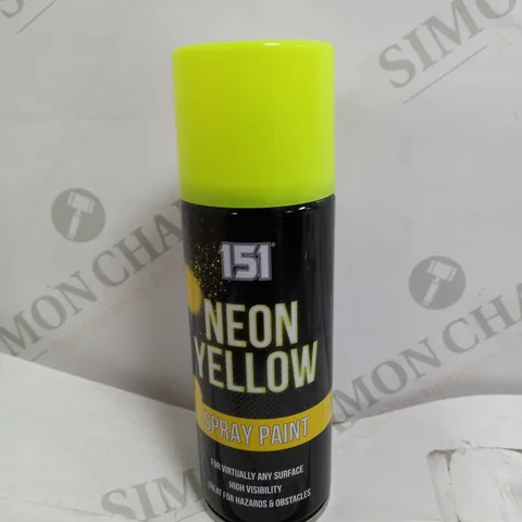 BOX OF 12 X 151 NEON YELLOW SPRAY PAINT 