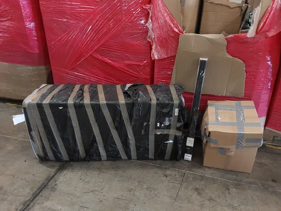 PALLET OF ASSORTED ITEMS INCLUDING: FOLDING BED, MATTRESSES, ROLLER BLINDS, OFFICE CHAIR ECT